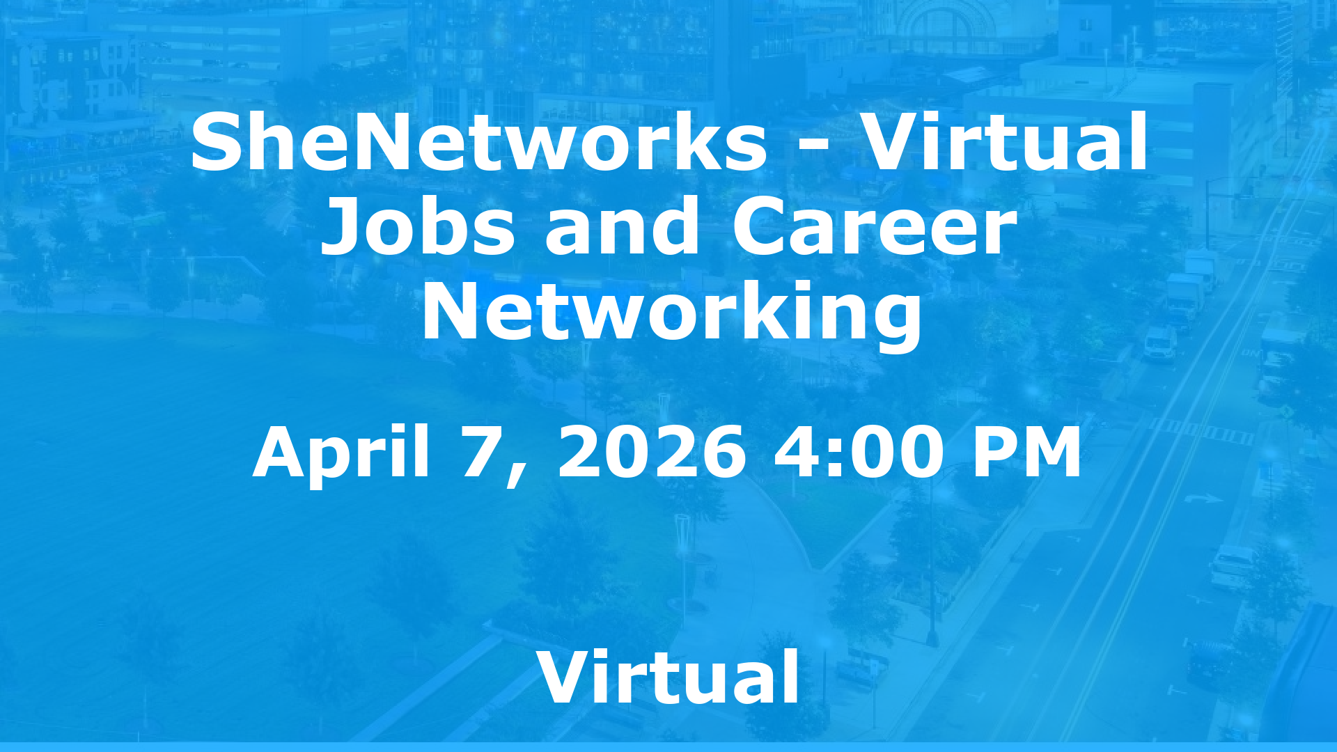 SheNetworks - Virtual Jobs and Career Networking event image